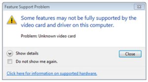 Revit Video Card Error Message