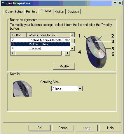 Mouse Properties - Control Panel