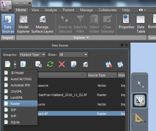 Click the ‘Close & Refresh’ button at the bottom of the configuration window to generate a 3D visualization in Autodesk Infrastructure Modeler.