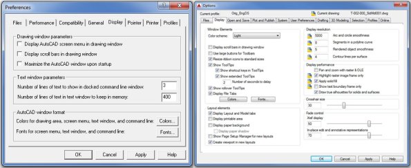 Difference in options for AutoCAD 2014 versus AutoCAD 2015