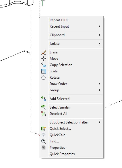 One of my favorite new tools is the menu that comes up when you right-click on an object.