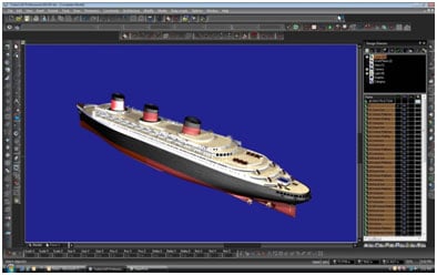 Model of the Normandie rendered in TurboCAD Pro v19.