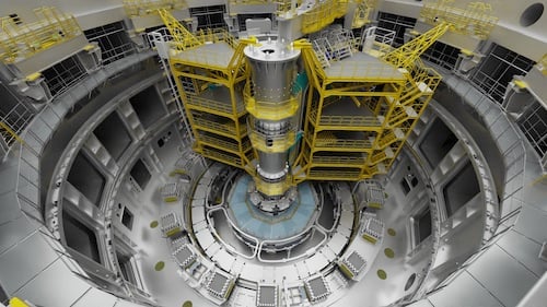 Engineering-grade, millimeter-accurate visualization of the Tokamak device that will contain the nuclear fusion reaction at the ITER facility being built by a consortium of 35 nations in the south of France. 