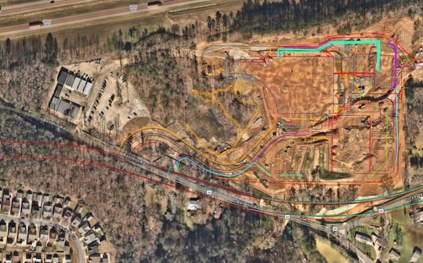 Brasfield & Gorrie has overlaid CAD data on drone mapping to help identify underground utilities.