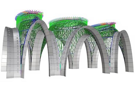 3D modeling aided the framing design for the South Station domes. Image source: RTC.