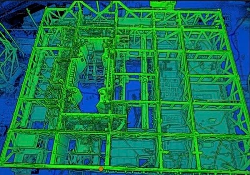 SLAM LiDAR has been used to deliver 3D models of the ML2 structure and surrounding area at regular intervals during construction. Image source: Bechtel.