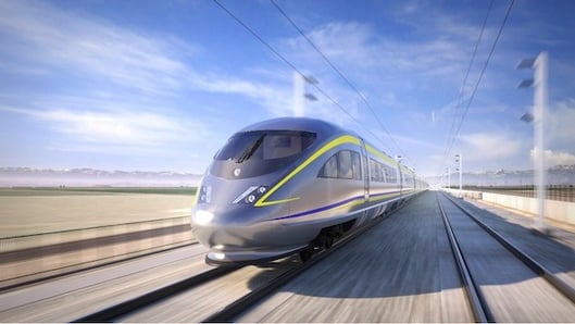 California High-Speed Rail Authority trains are being designed to attain speeds of 220 mph. Image source: California High-Speed Rail Authority.