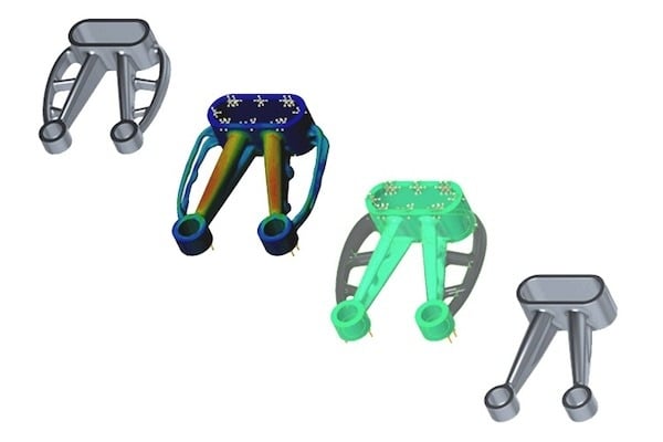 Model-based engineering supports simulation as part of design, such as this use of Creo Ansys Simulation and Creo Ansys Simulation Advanced. Image source PTC. 