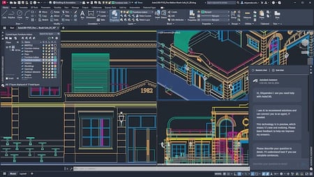 The AutoCAD Assistant offers a conversational AI that can offer you AI-generated support and solutions as you work.