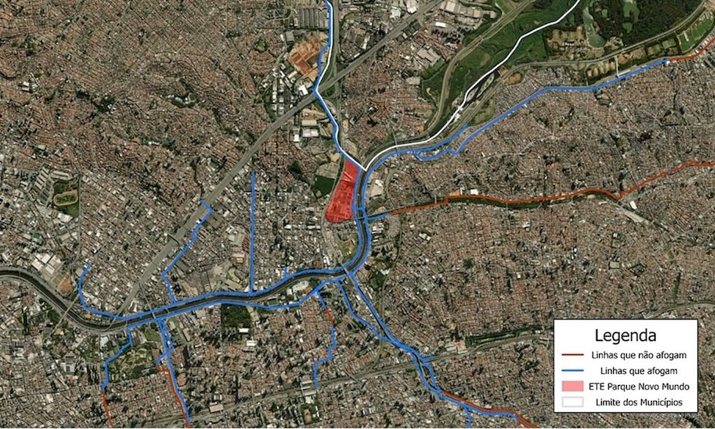 SABESP used AI in conjunction with Bentley OpenFlows applications to model hydraulic networks and manage system maintenance in São Paulo, Brazil, reducing water losses by 29%. Image source: Bentley Systems.