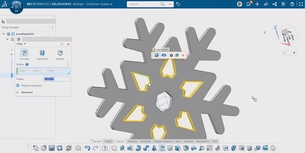 The SOLIDWORKS Design Assistant uses AI technology to suggest results based on individual workflows. Image source: SOLIDWORKS. 