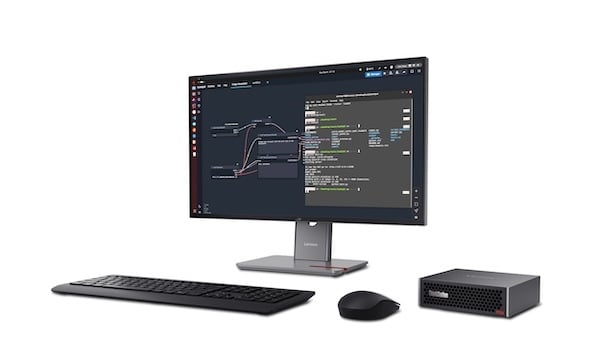 Lenovo’s ThinkStation PGX is accelerated by the NVIDIA GB10 Grace Blackwell Superchip, engineered for AI workflows, and seamlessly integrates into your existing workstation setup to increase compute capacity. Image source Lenovo.