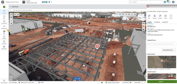 Bentley Infrastructure Cloud Connect provides a foundational layer to connect data and people across the infrastructure lifecycle—from design through construction and into operations. Image source: Bentley Systems.